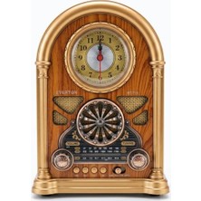 Everton RT-719  Şarjlı, Saat Göstergeli Nostaljik Radyo( Bluetooth-Usb-Sd-Fm)