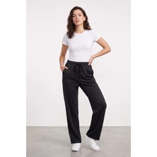 Genius Store Kadın Pantolon Beli Lastikli Cepli Rahat Kalıp Kadın Spor Pantolon