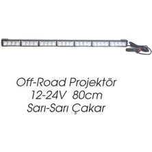 PINUKS Off-Road LED Bar Proj. 9-30V 80CM Çakar Sarı-Sarı Adet