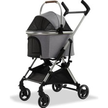 Zengemtx Eurodog Katlanabilir Köpek Arabası Koyu Gri 60X44X100 cm