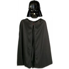 Nemere Çocuk Boy Yıldız Savaşları Star Wars Darth Vadet Maskesi ve 90 cm Pelerin Seti Siyah