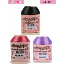 Royaleks Group 3 Adet Altınbaşak Oya ve Dantel Ipi 20 gr - Royaleks - No: 697 - 035 - 015