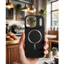 KumOziShop iPhone 17 Promax Uyumlu Metal Tuşlu Magsafe Özellikli Deri Premium Kılıf