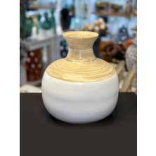 Sever Bambu Beyaz Vazo 14X26CM