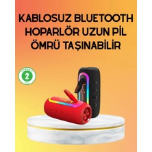 M Merc Giyim Yüksek Ses Kaliteli Kablosuz Hoparlör LED Işıklı