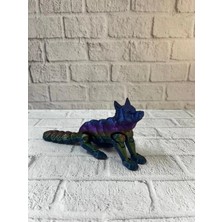 M Merc Giyim Hareketli Kurt Rainbow Dekoratif Esnek Figür 10X24 cm