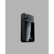 M Merc Giyim Manyetik Powerbank 15W Wireless Hızlı Şarj LED Ekranlı