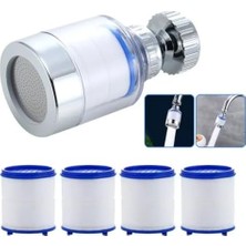 Freedom Books 360° Döner Su Tasarruf Başlığı, Kireç Önleyici, Tazyikli Akış, Uyumlu Musluk Aparatı, Filtreli Musluk Başlığı, Pas, Tortu, Kireç Önleyici, Musluk Başlığı Seti, 5 Adet Filtreli,