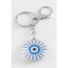 Zero Land Zengemtx Nazar Cam Anahtarlık-Beyaz