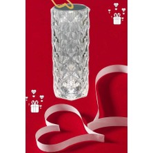 TeknoKapsül Sevgililer Günü Için Hediye Kristal Lamba Sevgiliye Hediye USB Şarjlı Gece Lambası