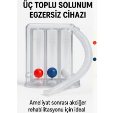 Belirtilmemiş Üç Toplu Solunum Egzersiz Cihazı Akciğer Egzersiz Aleti Nefes Egzersiz Cihazı Ameliyat Sonrası Rehabilitasyon Aparatı