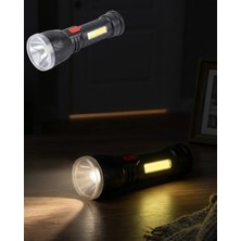 Zero Land Zengemtx Şarjlı Uzun Menzilli El Feneri 9 LED Dalı ve Güçlü