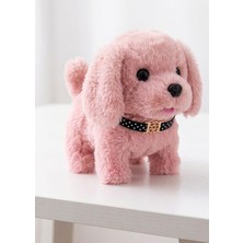 Toys Peluş Yürüyen Oyuncak Köpek 16 cm Pembe Renkli Hareketli Sesli Eğlenceli Oyun Arkadaşı