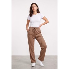 Genius Store Kadın Pantolon Beli Lastikli Cepli Rahat Kalıp Kadın Spor Pantolon