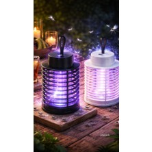 Abnturk Askılı Su Geçirmez LED Sinek Öldürücü Lamba, Taşınabilir Şarjlı Kamp ve Bahçe Sinek Kovucu