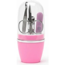 M Merc Giyim Tırnak Bakım Manikür Pedikür Seti 4 Parça Pembe Pratik Günlük Kullanım