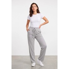 Genius Store Kadın Pantolon Beli Lastikli Cepli Rahat Kalıp Kadın Spor Pantolon