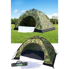 TeknoKapsül 4 Kişilik Kamuflaj Desenli Kolay Kurulumlu Kamp Çadırı