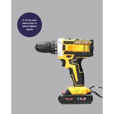 Zero Land Zengemtx Şarjlı Darbeli Matkap Seti – 2 Bataryalı, 24W Güç, 24 Parça Aksesuar, LED Işıklı