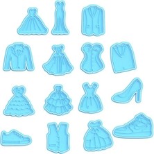 Hobist 15 Farklı Elbiseli Prenses Kostumlü Ayakkabılı Kurabiye Kalıbı