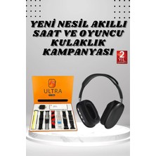 M Merc Giyim Kulak Üstü Kulaklık Pro9 ve Yeni Nesil Akıllı Saat Android ve Ios Uyumlu Anc Özelliği