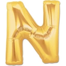 Midas Toptan Home Altın Sarısı Folyo N Harfi Balon 1 Metre