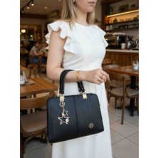 Nakişce Beş Bölmeli Yıldız ve Inci Detaylı Kadın Omuz ve El Çantası Viyana