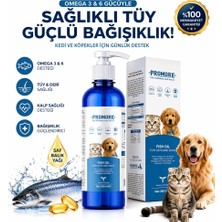 Promore Fish Oil Kedi & Köpek Balık Yağı 200 ml – Omega 3 & 6, Tüy & Deri Sağlığı, Bağışıklık Desteği