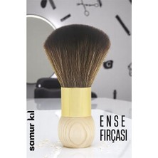 Pileli Store Turk Samur Berber Ense Fırçası Saç Temizleme Fırçası - Berber Temizlik Fırçası- Kuaför Be