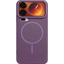 Fenza Xiaomi 17 Pro Uyumlu Kamera Çıkıntılı Magsafe Wireless Şarj Özellikli Mor Renkli Sert Sararmaz Silikon Kılıf