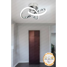 PremiumPort Modern Krom Tavana LED Avize, Salon ve Mutfak Için Şık Aydınlatma