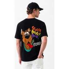 Scooby Doo Sırt Baskılı %100 Pamuk Yetişkin Premium T-Shirt