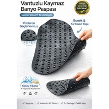 Evolis Kitchen Islak Zeminlerde Vantuzlu Banyo ve Duş Kaydırmaz Paspası 70X36 cm (Antrasit)