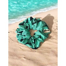 Pirene Arts Sea Rebel Scrunchie – Mayo Kumaş Deniz Desenli Saç Tokası