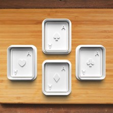 Hobist Iskambil Kartlar Kurabiye Kalıbı ve Şeker Hamuru Kalıbı