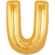 Midas Toptan Home Altın Sarısı Folyo U Harfi Balon 1 Metre