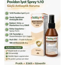 Batiqon Povidon Iyot Sprey %10 100 ml Antiseptik Solüsyon Yara Temizleme ve Hijyen Spreyi