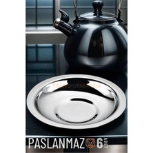 Butik Turk Veneta 6 Adet Metal Çay Tabağı Seti