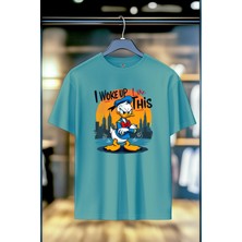 Book OrBook Sleepy Duck %100 Heavy Cotton Premium Kalite Unisex T-Shirt