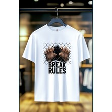 Book OrBook Rules for Break %100 Heavy Cotton Premium Kalite Sırt Baskılı T-Shirt