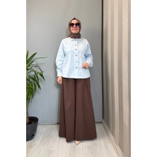 Almarwah Cep Detaylı Poplin Gömlek Bebe Mavisi 101003