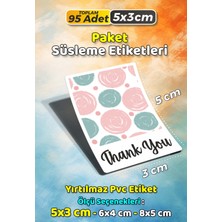 Sb Store Teşekkür Etiketi Thank You Ambalaj Hediye Süsleme Etiketi Model 106 - 95 Adet 5cm