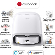 Roborock Curv 2 Robot Süpürge 20000PA Hyperforce Emiş Gücü, Akıllı Kir Tanıma, 15MM Engel Aşma, Bakteriyel Silindir,  Görüntülü Arama ile Evcil Hayvanlarıkontroletme, Roborock Türkiye Garantili