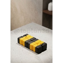 Sarı Siyah Fidget - Katlaç, Sonsuz Küp, Stres Küpü