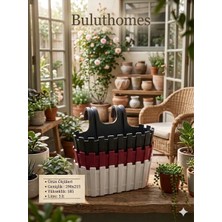 Buluthomes Akasya Balkon Saksı Kolay Askı 30 cm 3 Lt Gri Beyaz Pembe 3 Adet