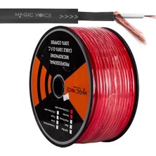 Prativas Magicvoice Mi̇krofon Kablosu Mono 1. Kali̇te 100 Metre Kırmızı