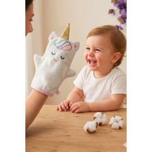 Tomuycuk %100 Pamuklu Bebek Banyo Kesesi El Kuklası Unicorn – Yumuşak Cilt Dostu Eğlenceli Banyo Eldiveni