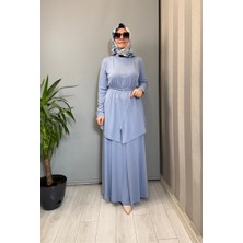 Almarwah Kemer Detaylı Takım Bebe Mavisi 202968