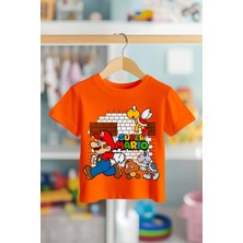 Book OrBook Super Mario Bricks %100 Pamuk Premium Kalite Çocuk Tişörtü (3-12 Yaş)