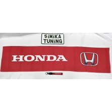Şimika Honda Kırmızı Otomobil Torpido Havlusu Araç Göğüs Halısı Üniversal Yıkanabilir 1.kalite Kalın Kumaş(Anahtarlık Hediyeli)